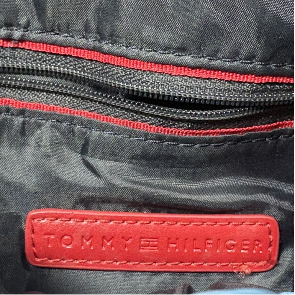 Tommy Hilfiger‎ Crossbody Camera Bag Small Black Striped Webbing Strap